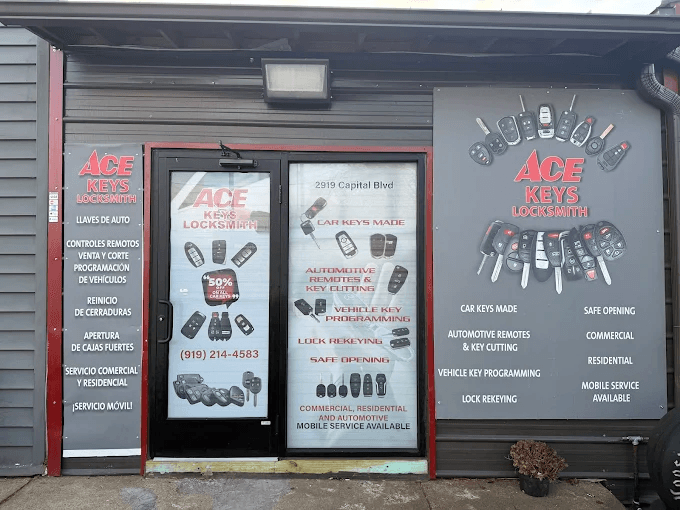 Ace Keys Locksmith store at 2919 Capital Blvd Raleigh NC